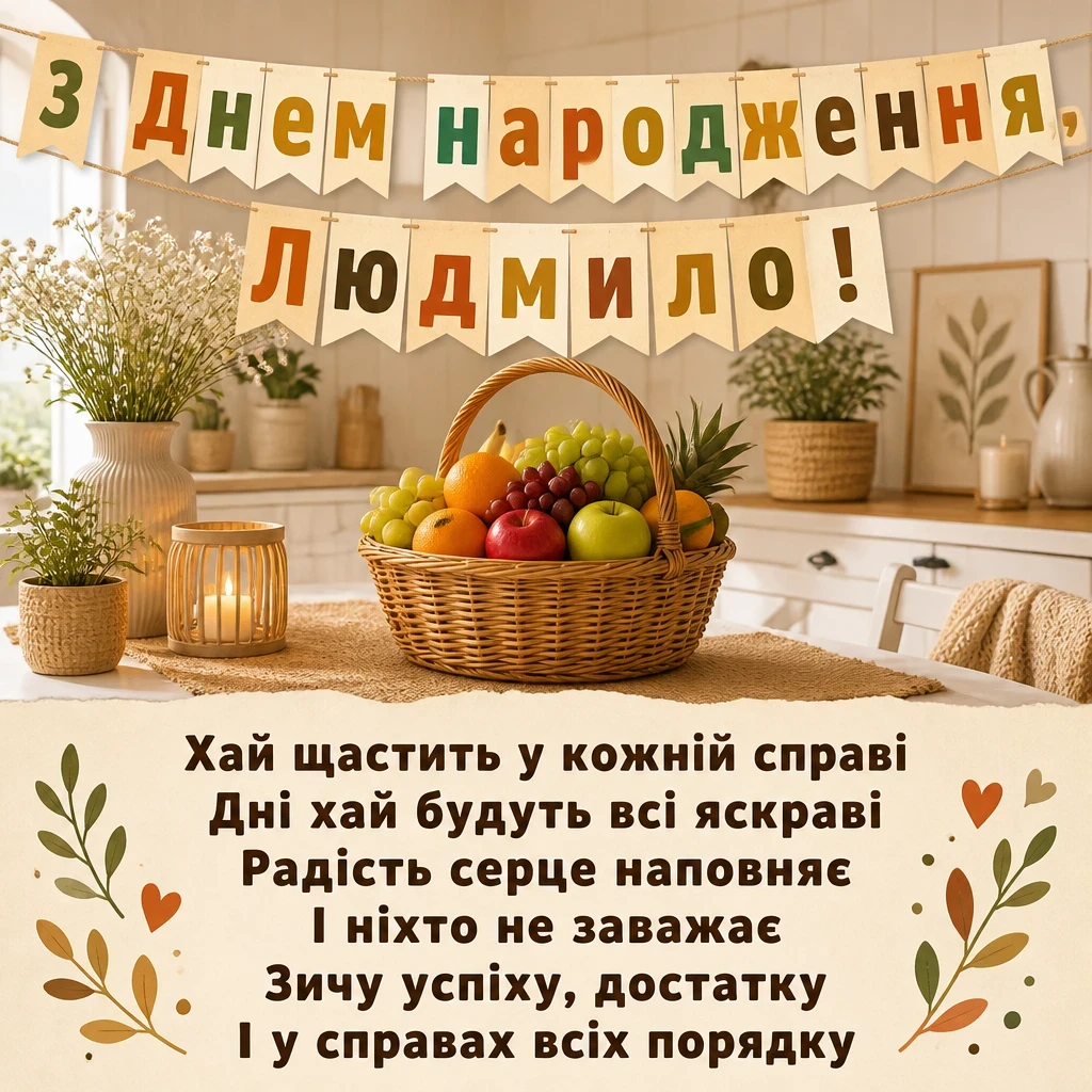 з днем народження людмила