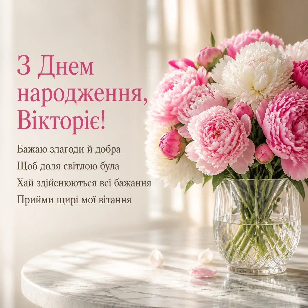 з днем народження вікторія