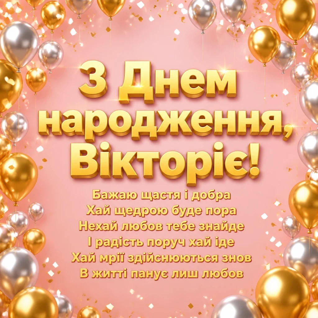 з днем народження вікторія