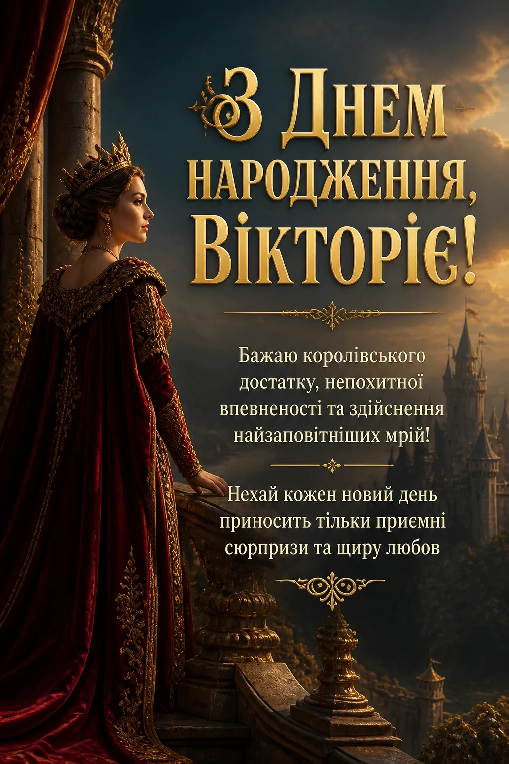 з днем народження вікторія