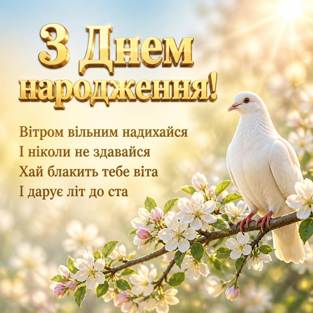 короткі привітання з днем народження мирного неба