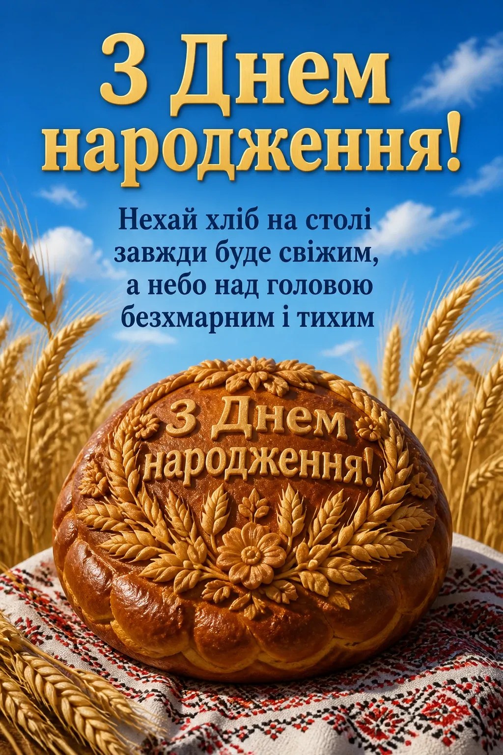 короткі привітання з днем народження мирного неба