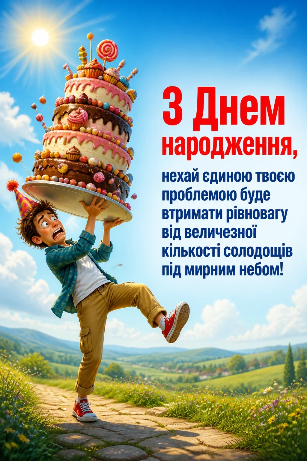 короткі привітання з днем народження мирного неба