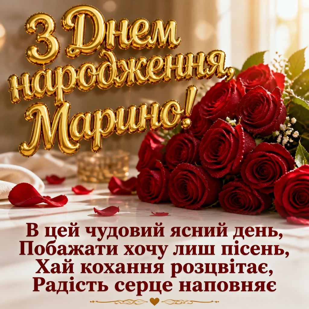 з днем народження марина
