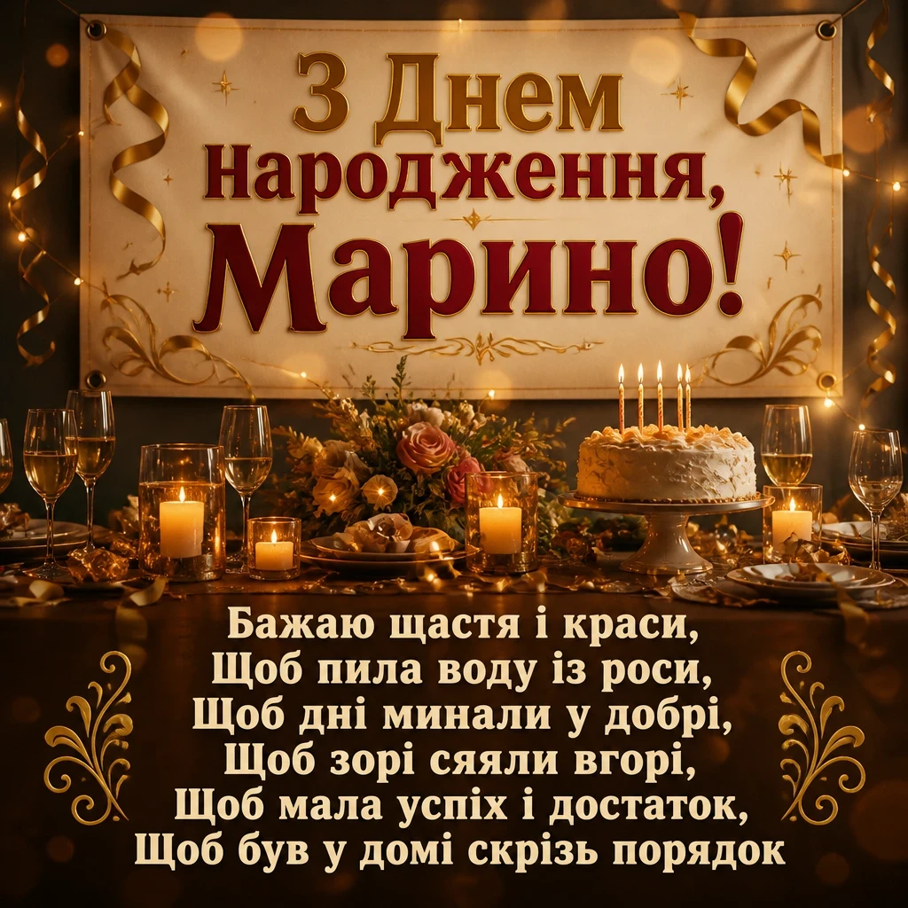 з днем народження марина