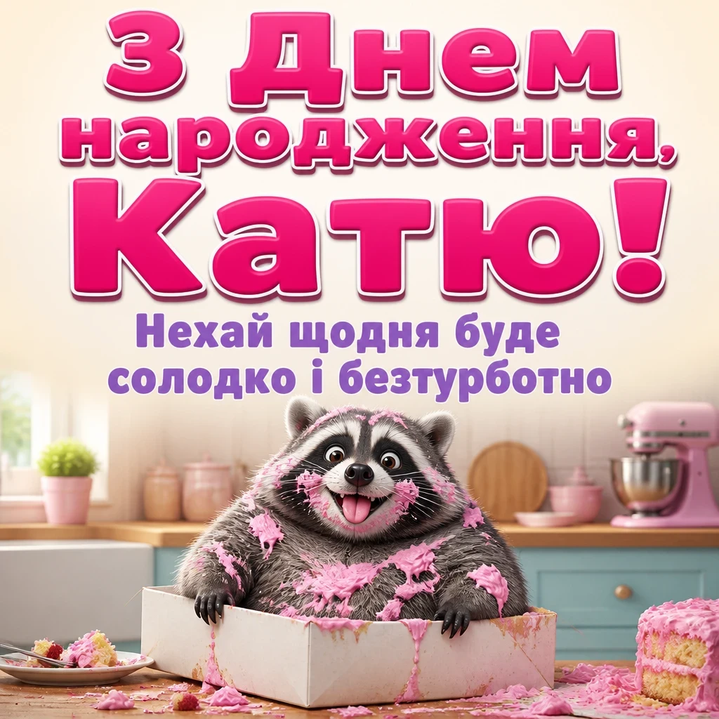 з днем народження катя