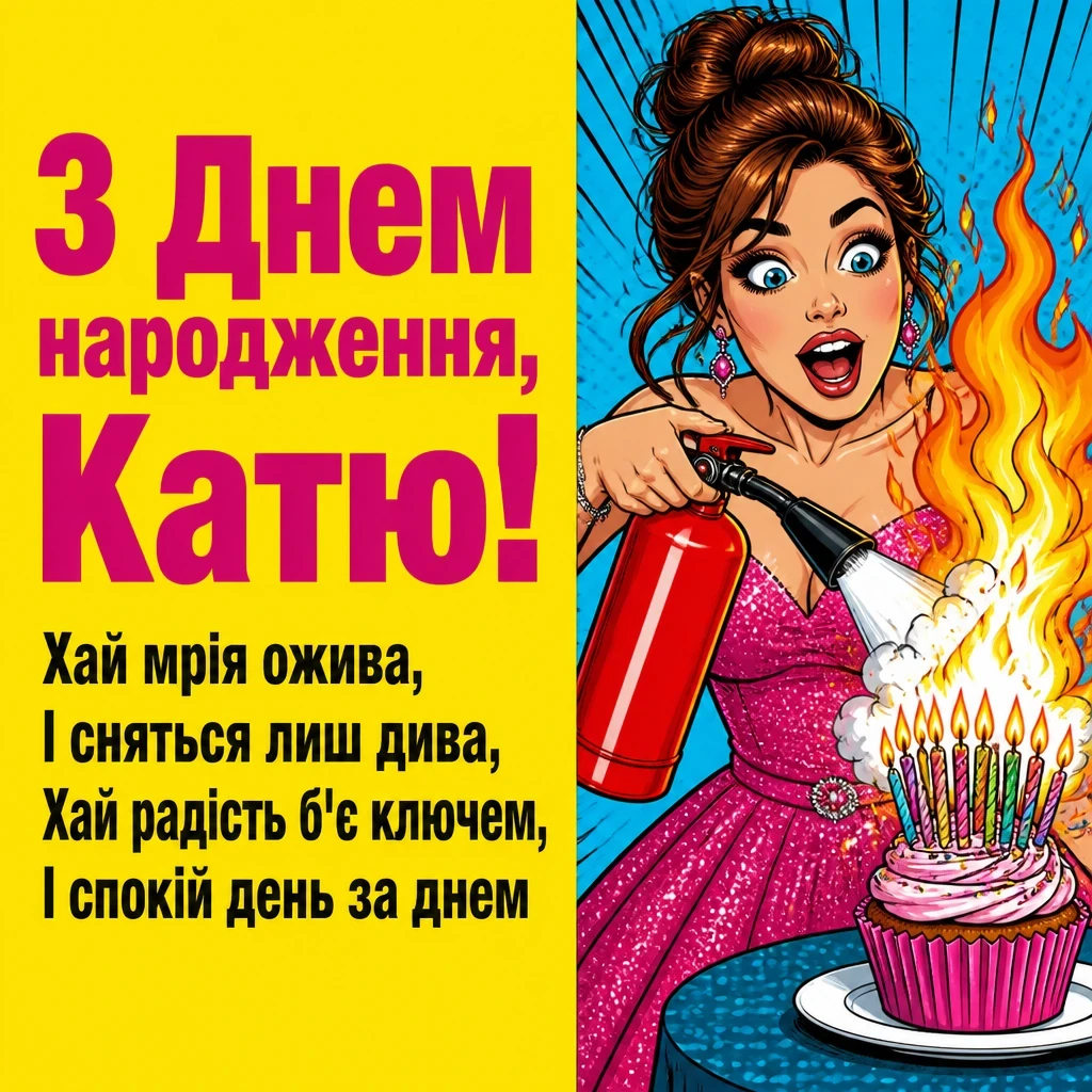 з днем народження катя