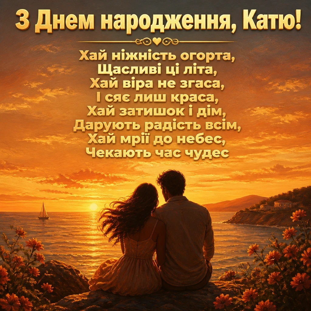 з днем народження катя