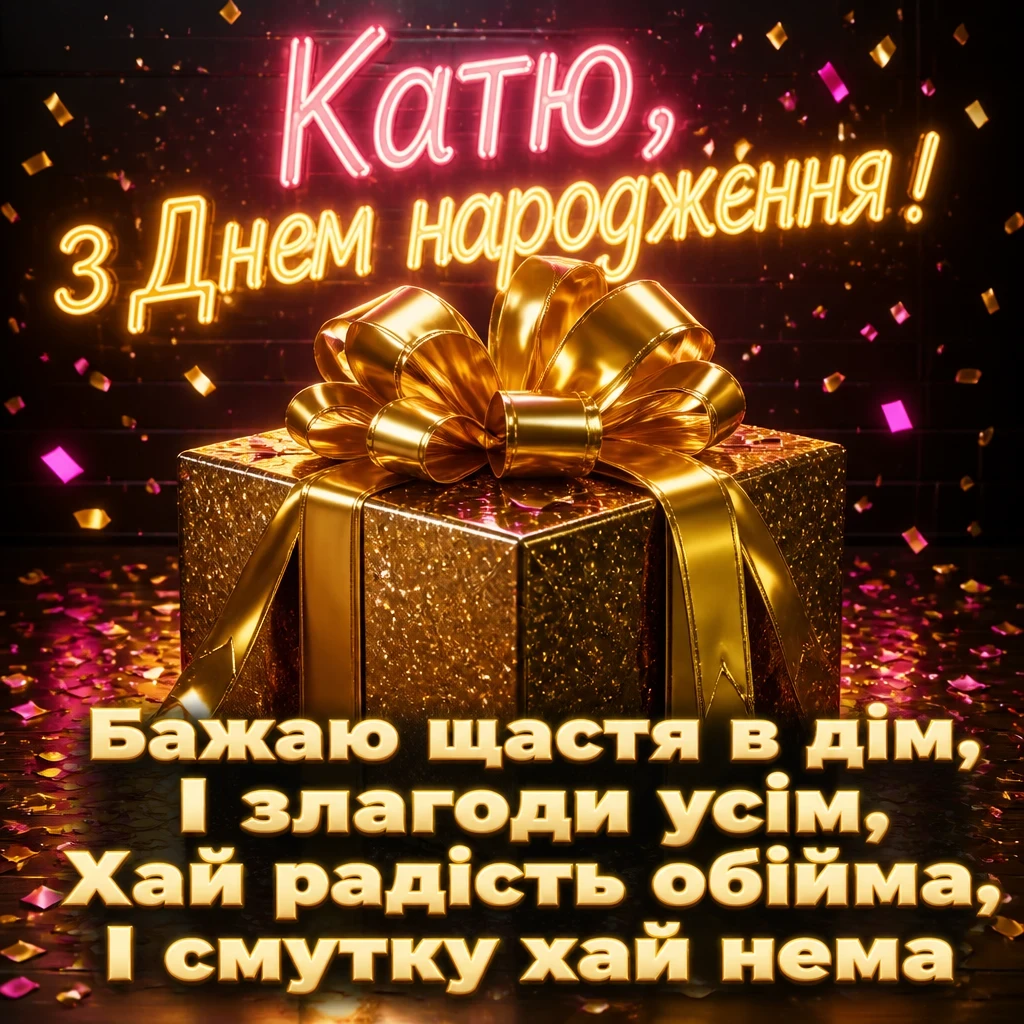 з днем народження катя