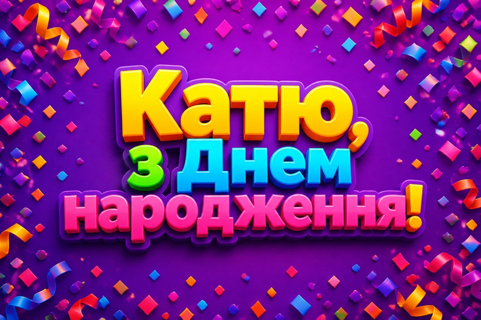 з днем народження катя