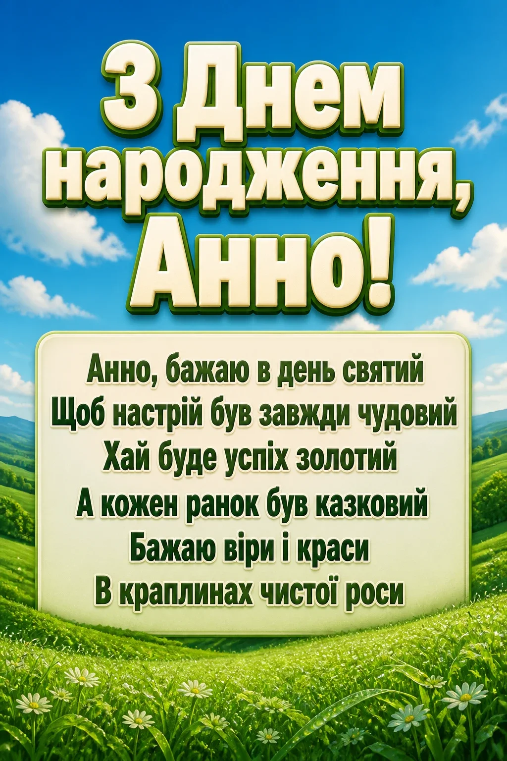 з днем народження анна