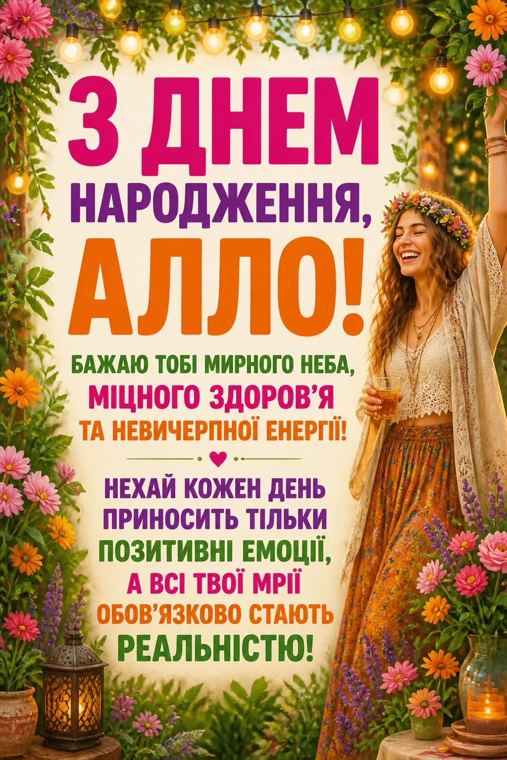 з днем народження алла з днем народження алла