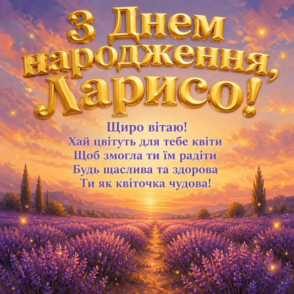 з днем народження лариса