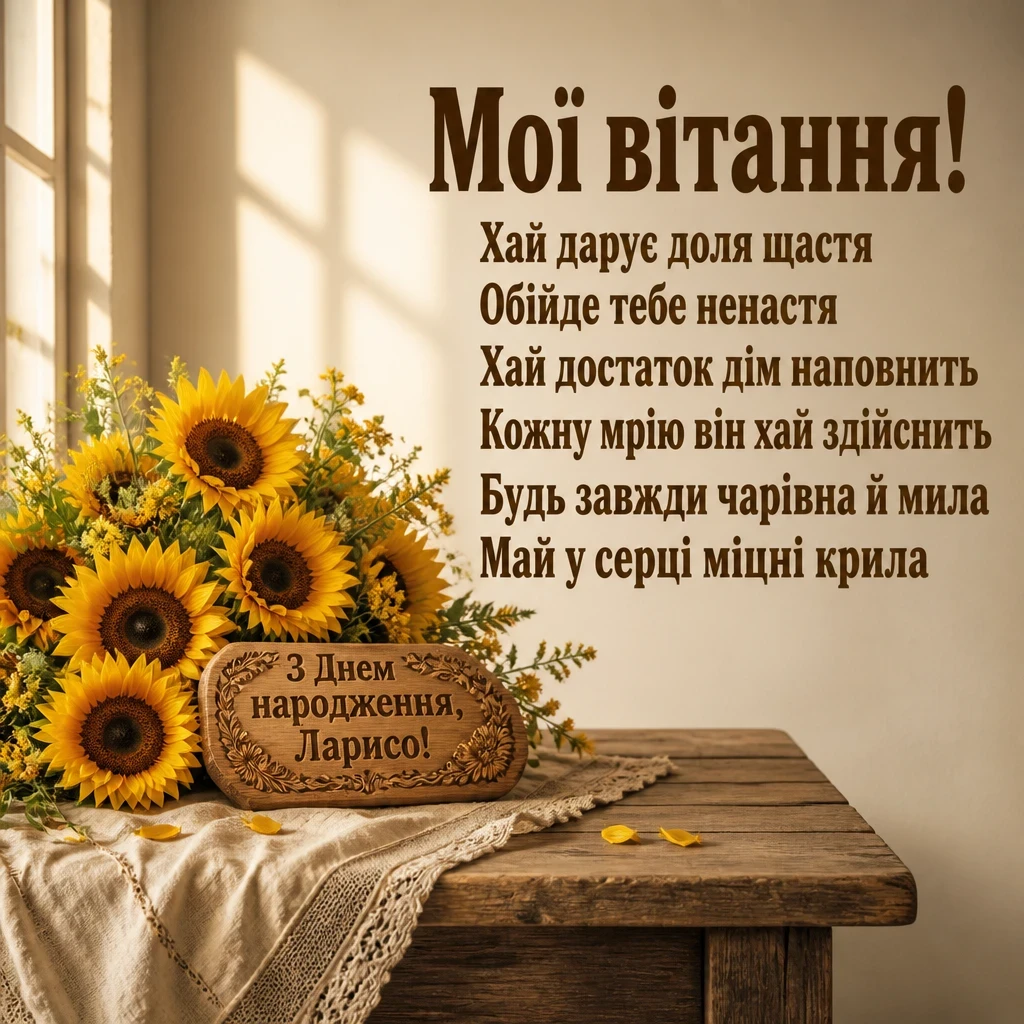 з днем народження лариса
