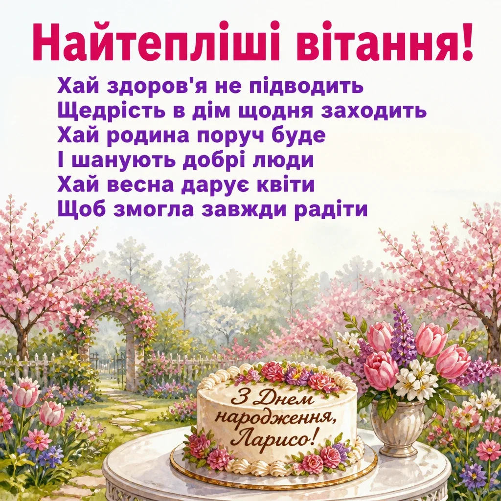 з днем народження лариса