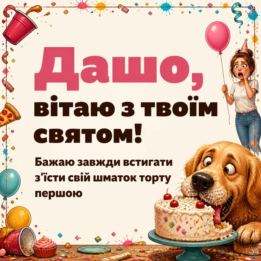 з днем народження даша