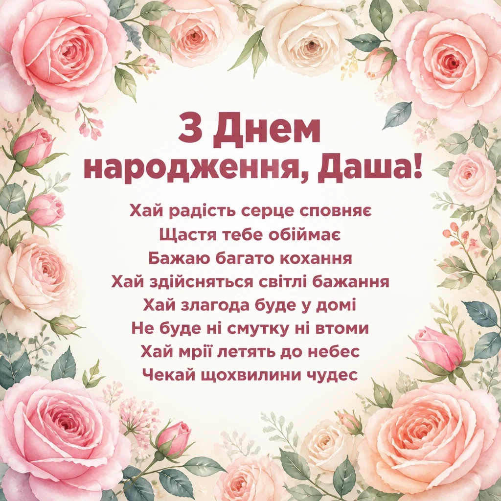 з днем народження даша