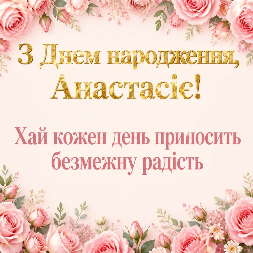 з днем народження анастасія