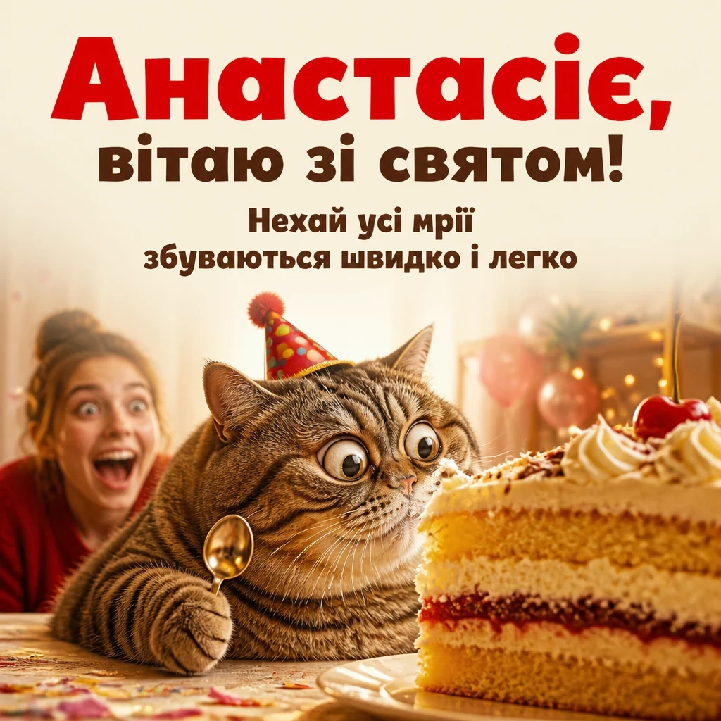 з днем народження анастасія