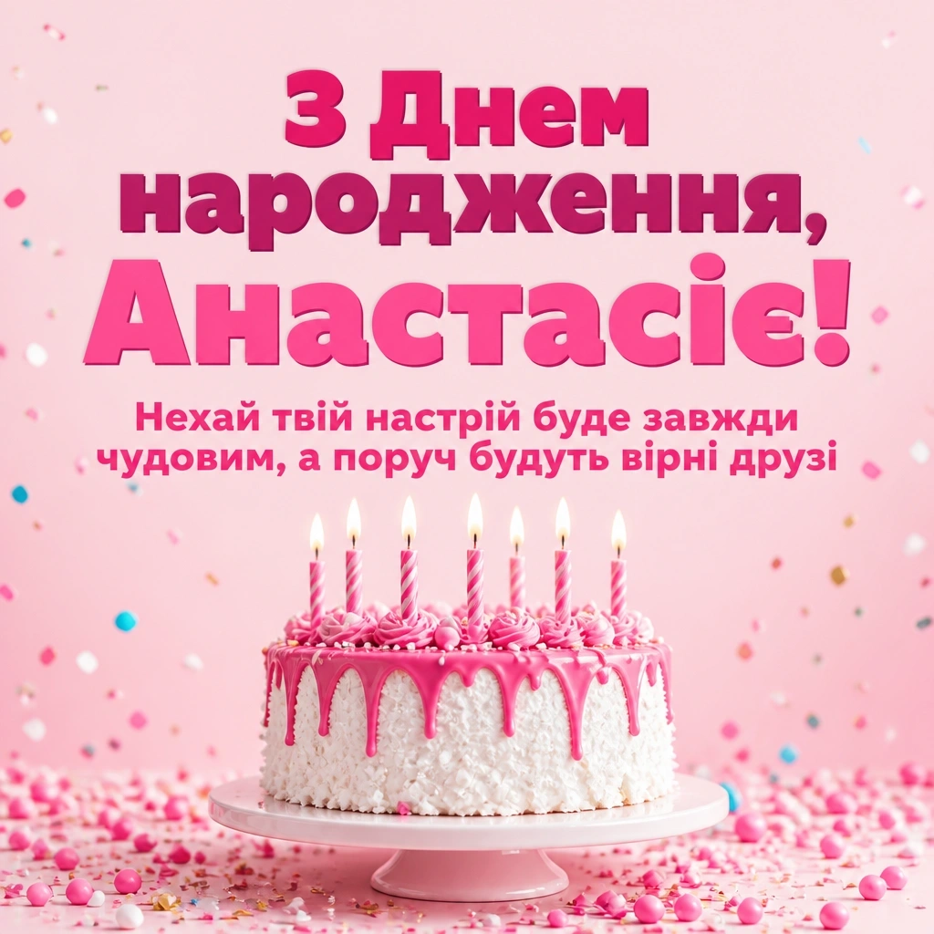 з днем народження анастасія