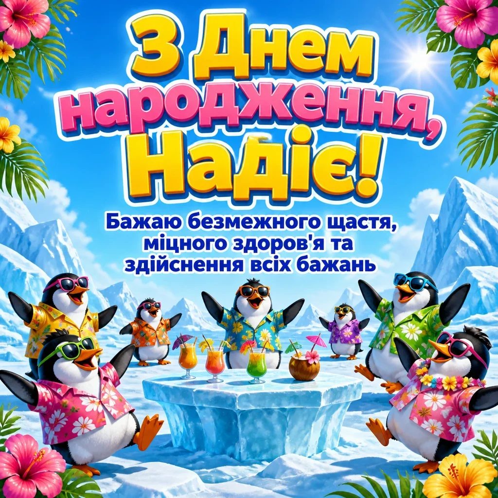 з днем народження надія