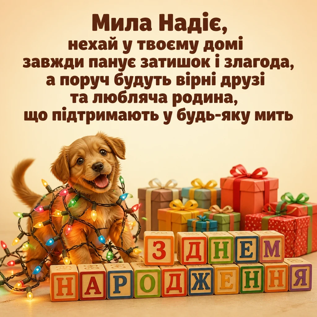 з днем народження надія