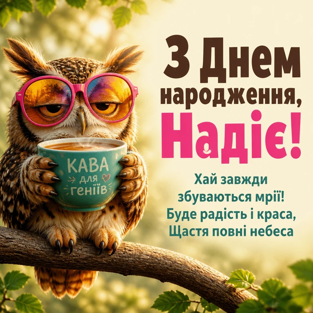 з днем народження надія