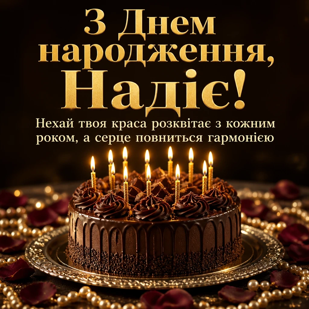 з днем народження надія
