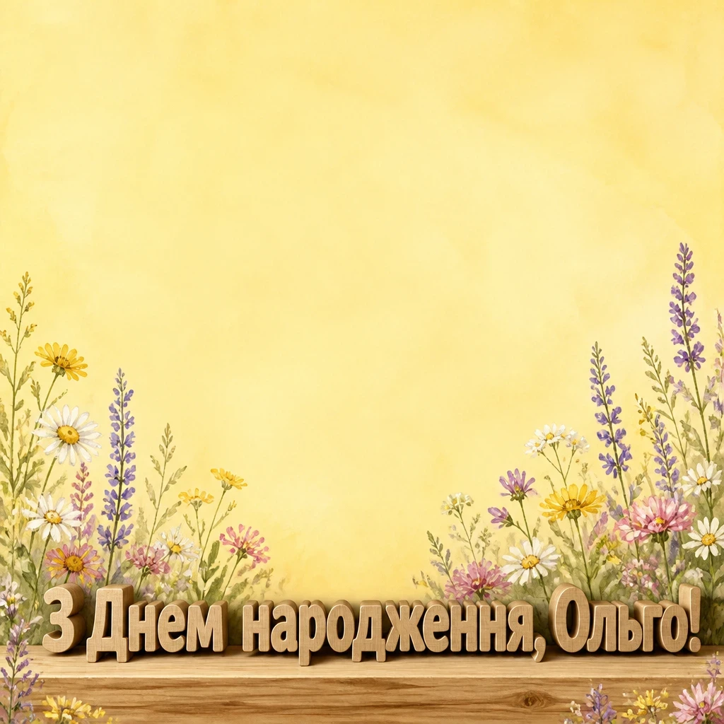 з днем народження ольга