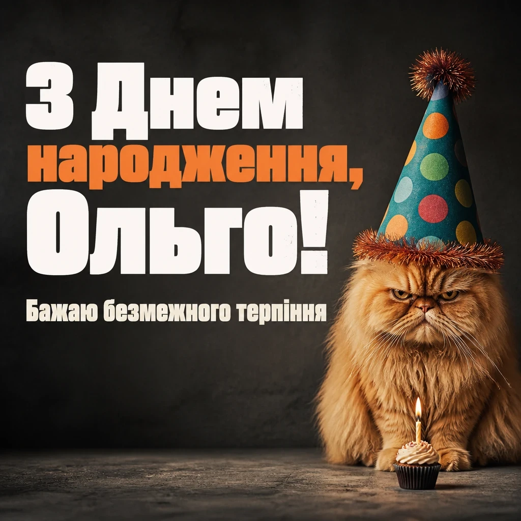з днем народження ольга