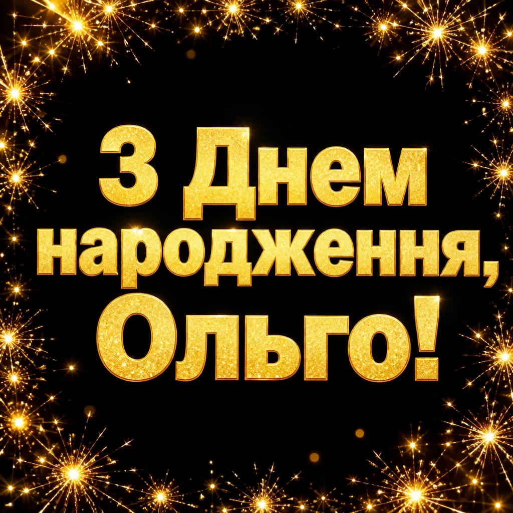 з днем народження ольга