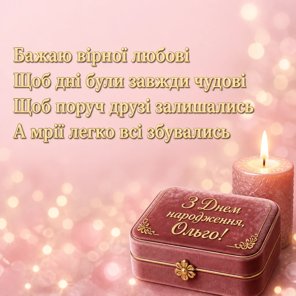 з днем народження ольга
