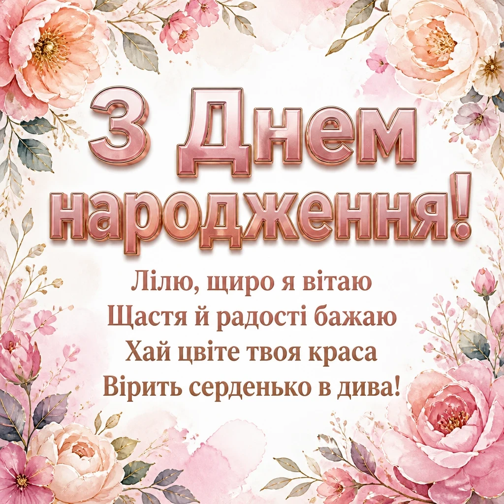 з днем народження ліля