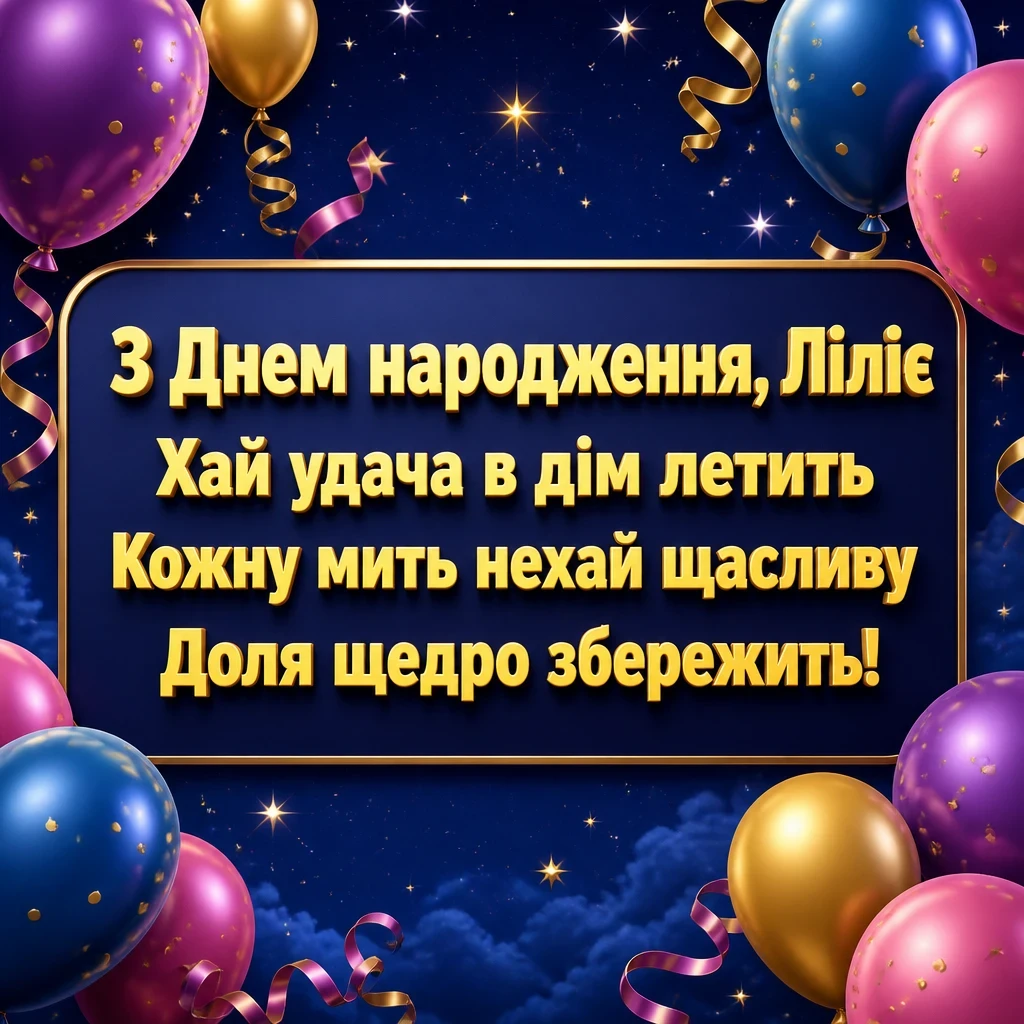 з днем народження ліля