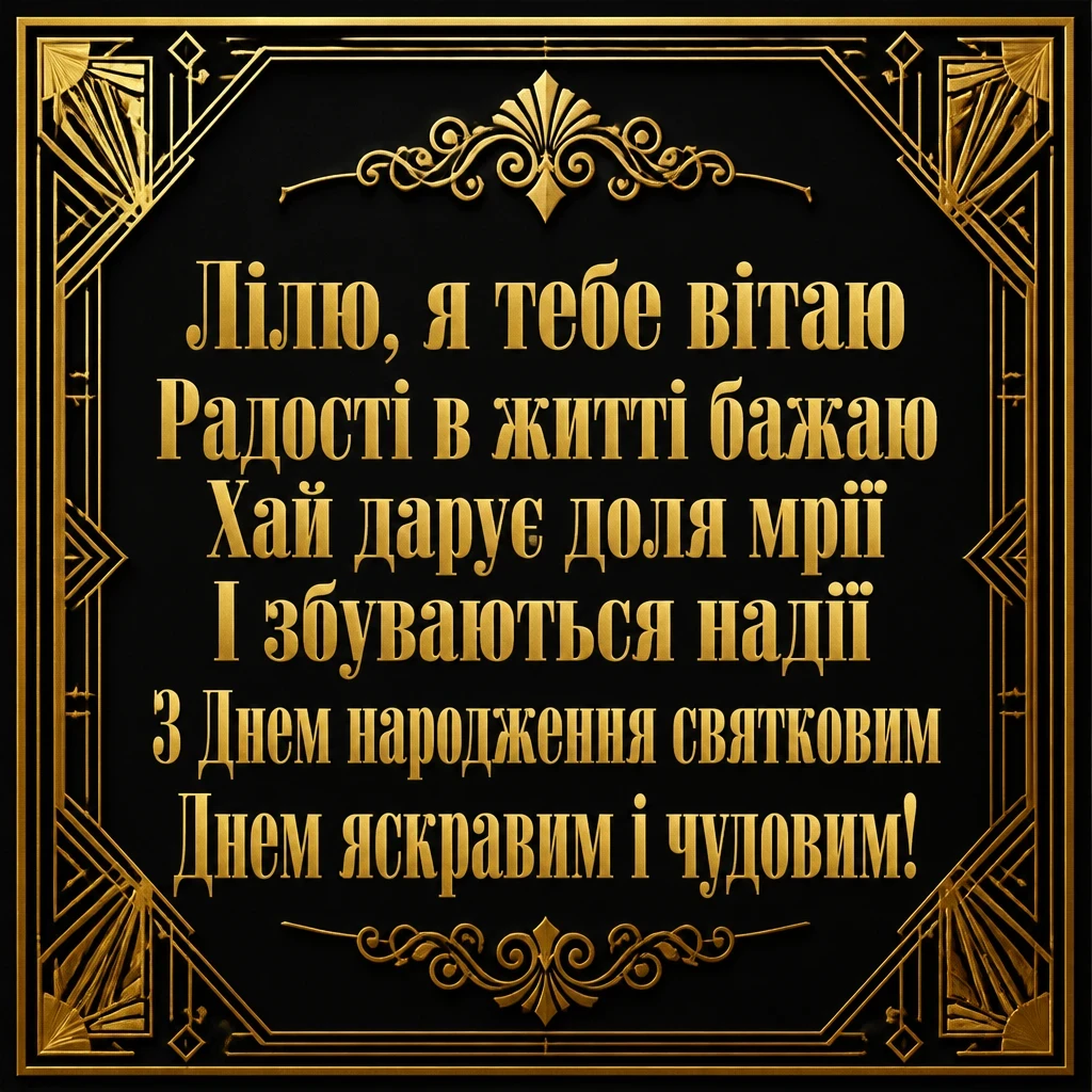 з днем народження ліля