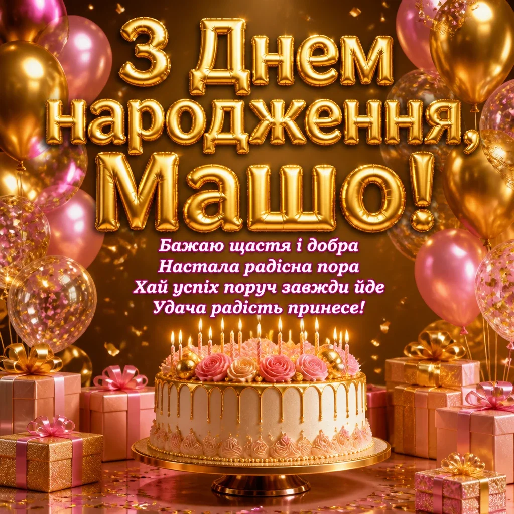 з днем народження маша