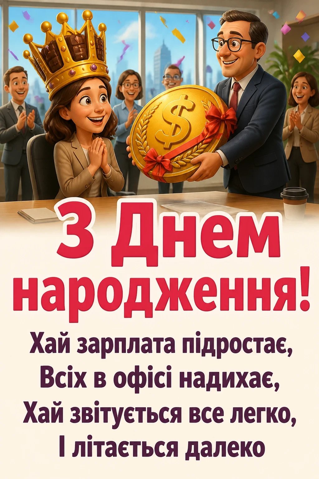 прикольні привітання з днем народження колезі жінці