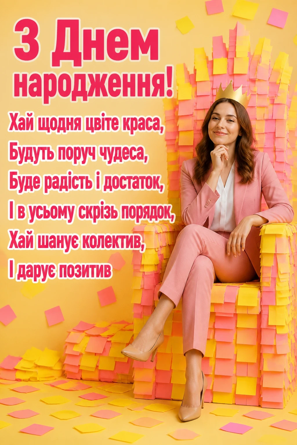 прикольні привітання з днем народження колезі жінці