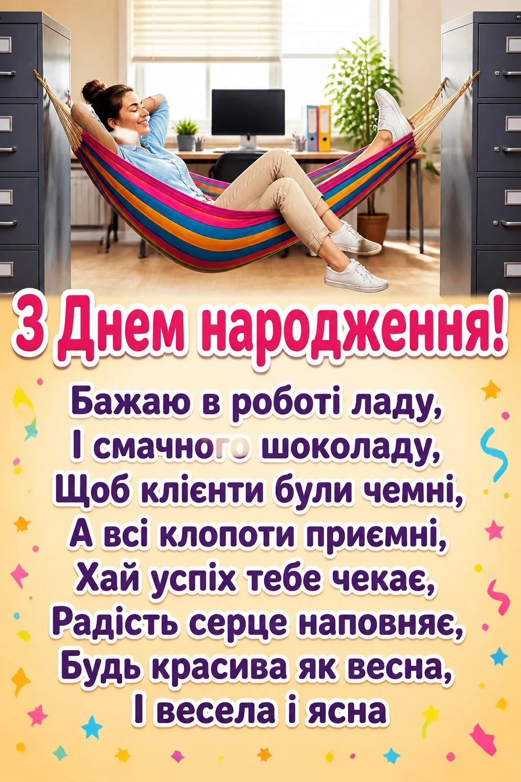 прикольні привітання з днем народження колезі жінці