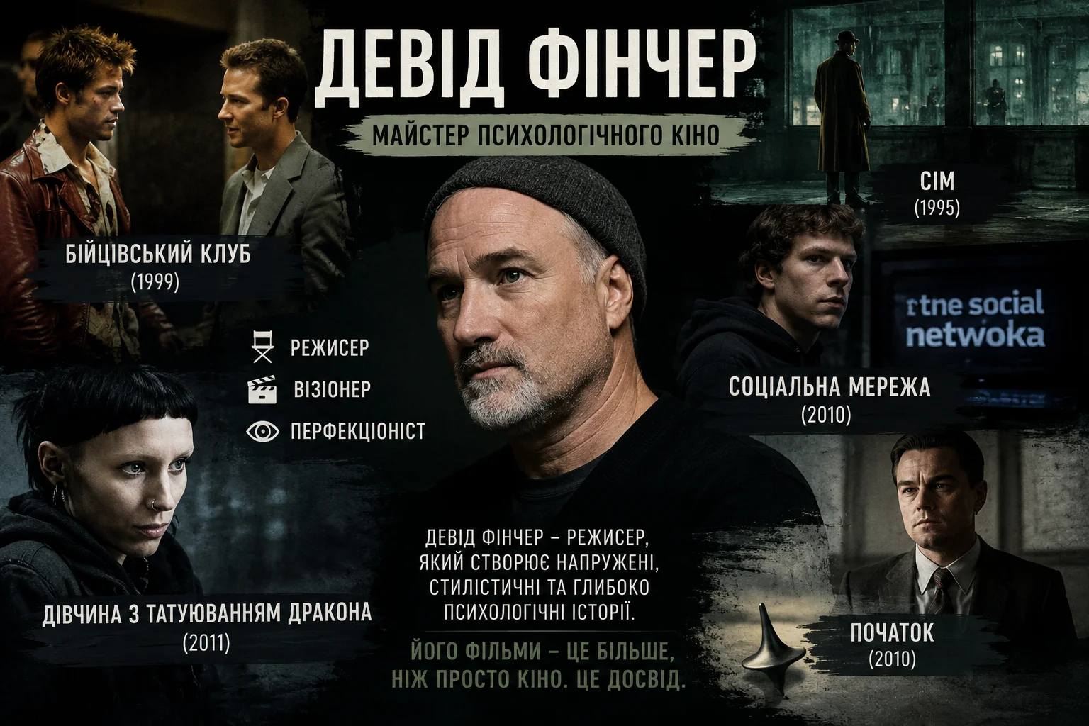 Найкращі фільми Девіда Фінчера всіх часів